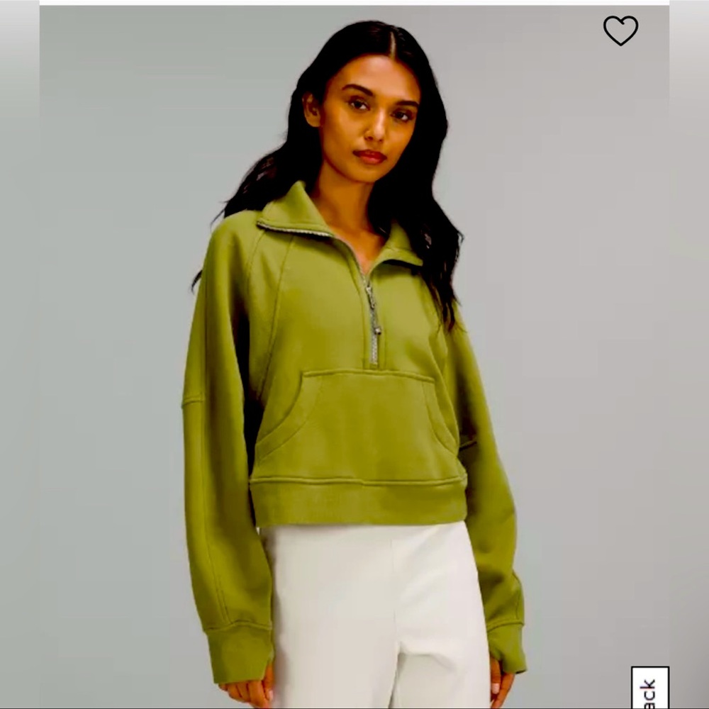 Lululemon Scuba Oversized Half-Zip Hoodie in Bronze Green Size XL/XXL